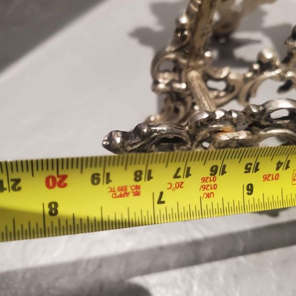 Silver Plate Vintage Riccoco Picture Stand Easel 15" x7" - Picture 4 of 4